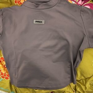 Like Prix dark gray crop top